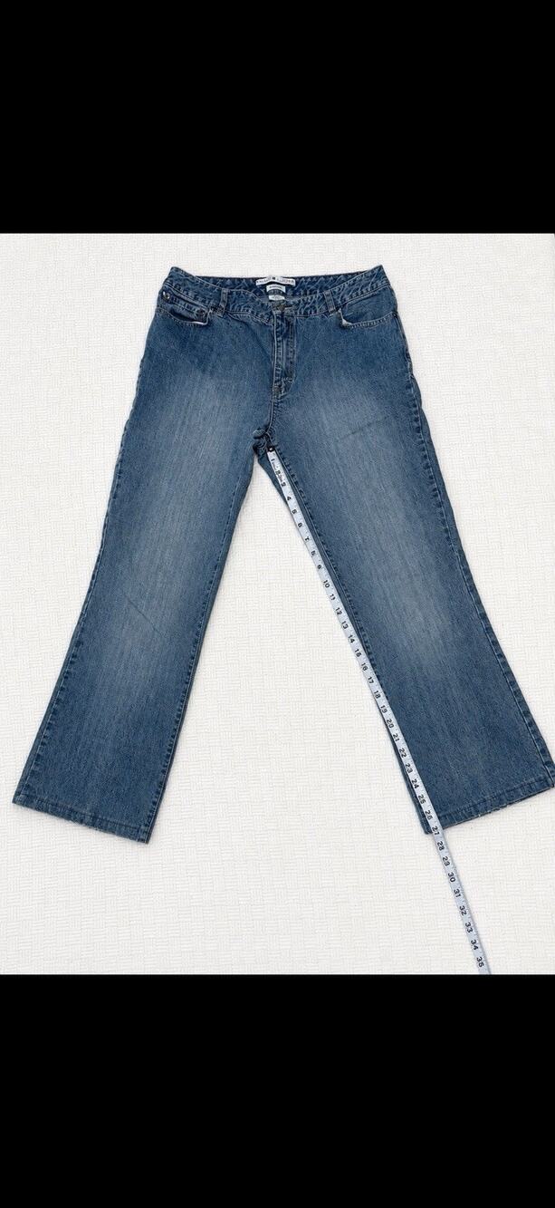 Tommy Hilfiger Women's Straight Stretch Jeans Blue Medium Wash Denim 5-Pocket